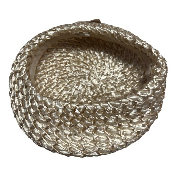 Vintage Women’s Straw Hat – Union Made USA – Woven Raffia with Ribbon - Picture 4 of 5